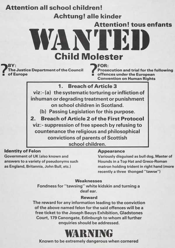 ‘Wanted. Child Molester’