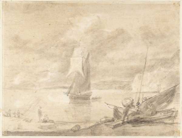 Coast Scene with Shipping