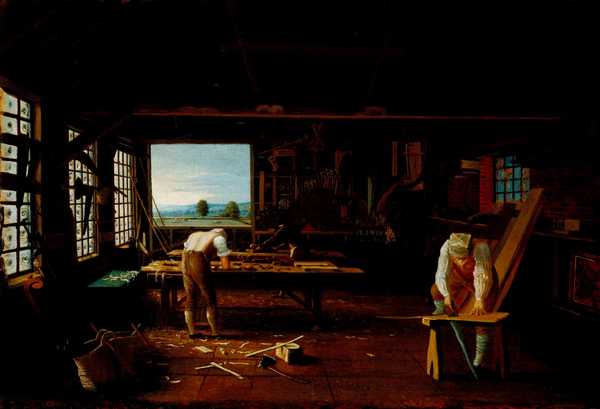 Interior of the Carpenter’s Shop at Forty Hill, Enfield