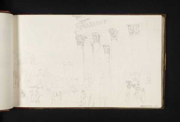 ‘The Portico of the Temple of Antoninus and Faustina, with the Roman ...