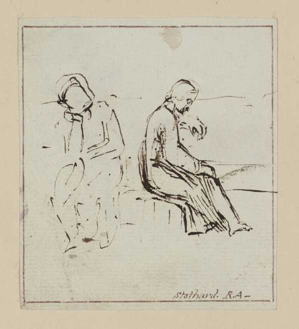 Two Seated Figures