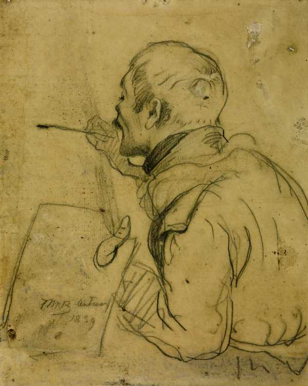 Study of a Man Painting