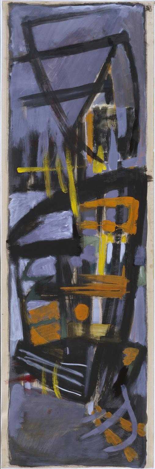 Composition in Orange, Black and Grey