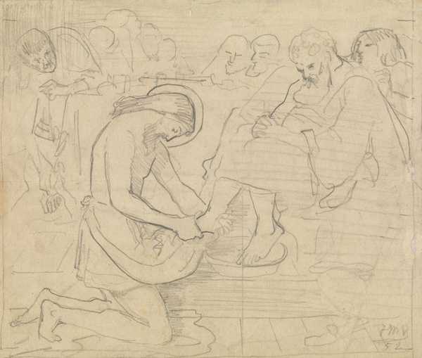 Sketch for ‘Jesus Washing Peter’s Feet’