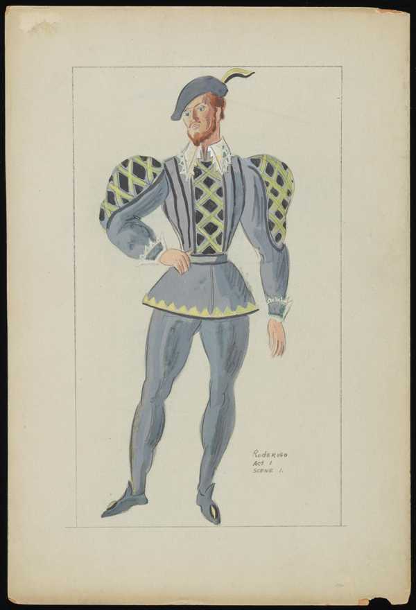 Costume Design Titled ‘roderigo’‘ Anne Estelle Rice‘ Anne Estelle Rice Tate Archive Tate