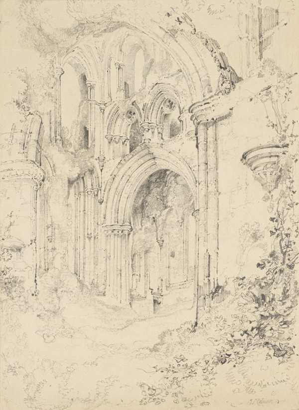 ‘Rievaulx Abbey‘, John Sell Cotman, 1803 | Tate