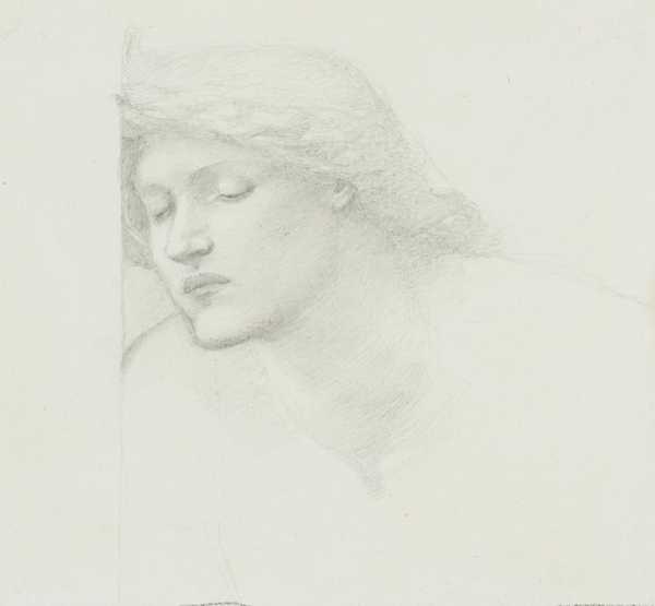 ‘Female Head‘, Sir Edward Coley Burne-Jones, Bt | Tate