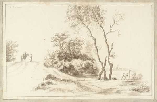 Landscape with Horsemen and Trees