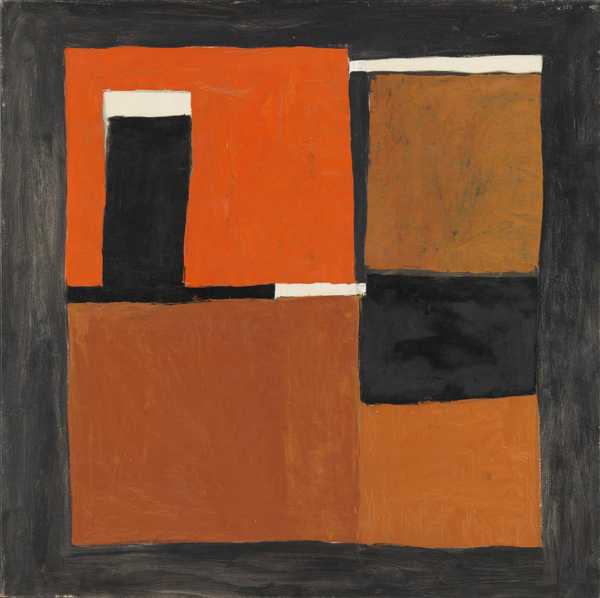 Orange, Black and White Composition