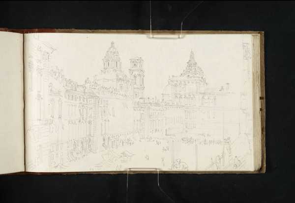 ‘The Piazza Castello, Turin‘, Joseph Mallord William Turner, 1819 | Tate