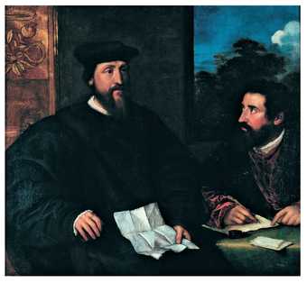 Titian Georges dArmagnac Bishop of Rodi with his secretary Guillaume Philandrier circa 1536