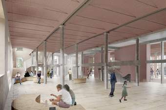 The concept art for reimagined Tate Liverpool by 6a architects