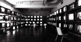 David Hall 101 TV Sets installation 1972-1975 Installation view