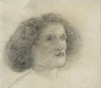 Fig.11 Edward Burne-Jones Head of a Man c.1861, a sketch of the model Ciamelli, whose first name is unknown Graphite on paper 114 x 130 mm Tate © Tate