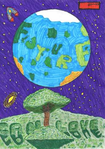 a drawing of the earth with the words A Future I Can Love
