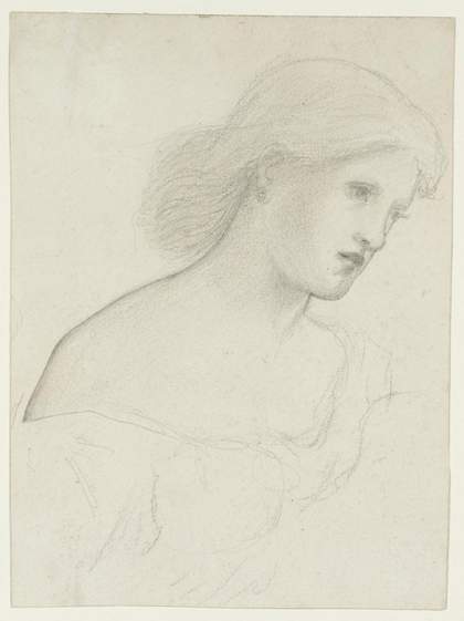 Fig.14 Edward Burne-Jones Head of a Girl c.1861 Graphite on paper 186 x 140 mm Tate © Tate