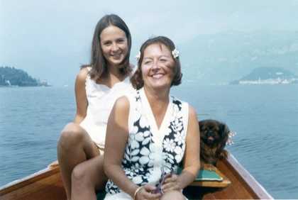 a photo of Dorothea Tanning and Mimi Johnson on a boat