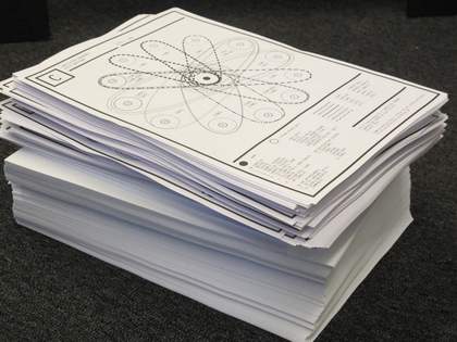 Lawrence Abu Hamdan Conflicted Phonemes 2012, stack of papers