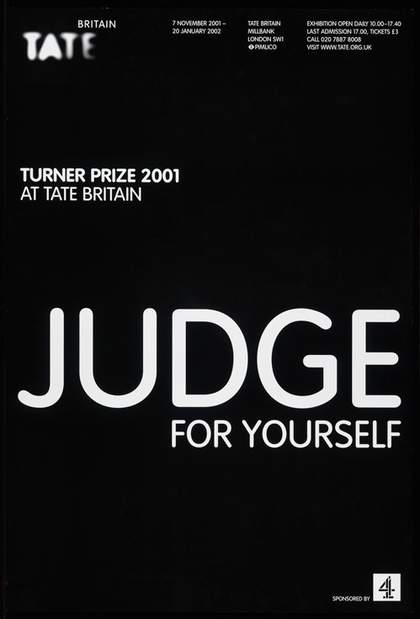Turner Prize 2001 exhibition poster