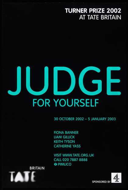 Turner Prize 2002 exhibition poster