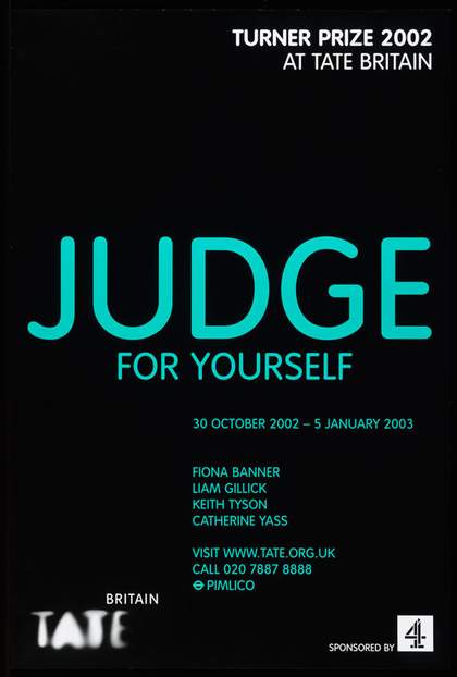 Turner Prize 2002 exhibition poster