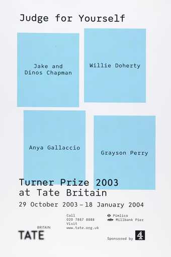 Turner Prize 2003 exhibition poster