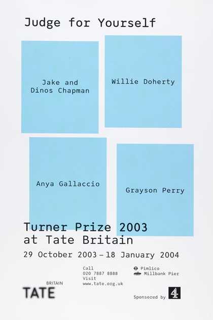 Turner Prize 2003 exhibition poster