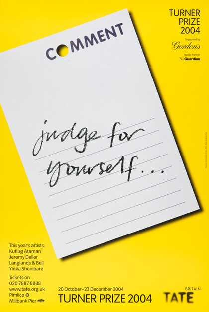 Turner Prize 2004 exhibition poster