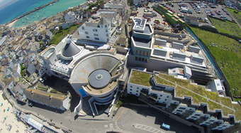 Birds eye view of Tate St Ives