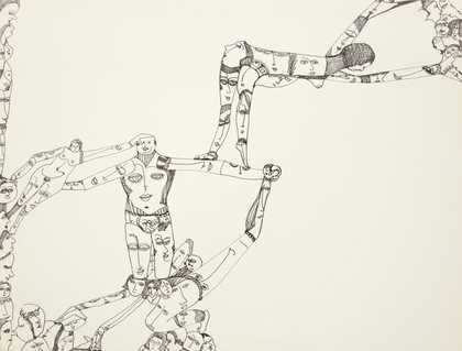Huguette Caland Mustafa acrobate (Mustafa Acrobat) 1971