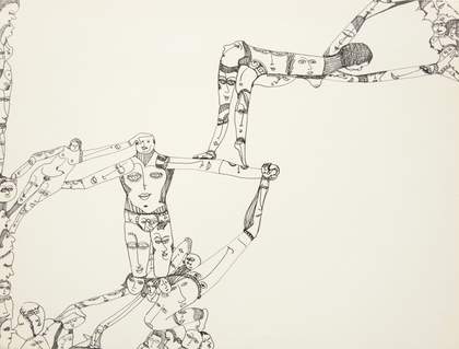 Huguette Caland Mustafa acrobate (Mustafa Acrobat) 1971 Courtesy of Huguette Caland