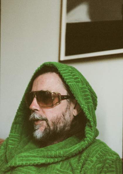 A photograph of Mark Leckey