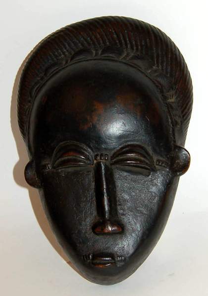 Mask made by an unknown artist of the Baule people, Côte d'Ivoire