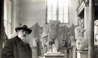 Rodin in front of his collection of antiques circa 1910, Musée Rodin. Photo: Albert Harlingue