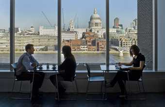 View of St Paul's Cathedral from the existing Tate Members' facilities at Tate Modern