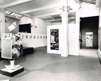 Installation view of Robert Rauschenberg's exhibition at the Whitechapel Gallery, London, from 4 February to 8 March 1964