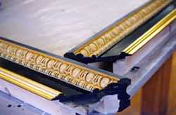 After completion of the water gilding on the inner profile of the frame