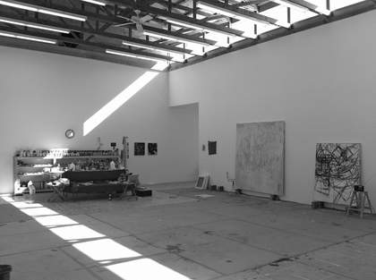 Charline von Heyl's studio Marfa, Texas, November 2011