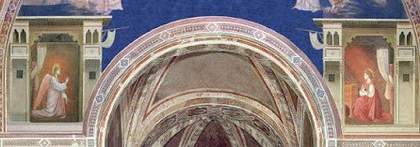 Fig.24 The Annunciation scene from Giotto’s fresco cycles in the Arena Chapel, Padua, c.1305