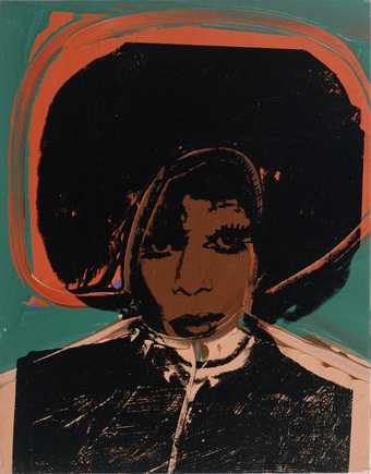 A colourful and bold print of the drag queen Helen/Harry Morales from Andy Warhol's Ladies and Gentleman series.