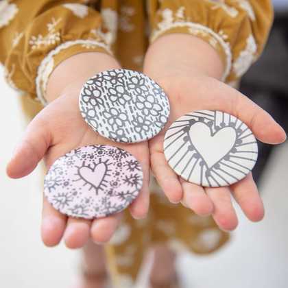 Badge-making workshop
