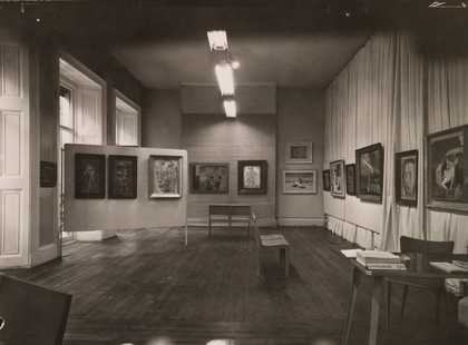 Installation view of the exhibition Symbolic Realism in American Painting 1940–1950 at the Institute for Contemporary Arts, London, 1950