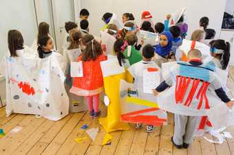 Workshops with Columbia Road Primary School, Year 3, Whitechapel Gallery, 2015