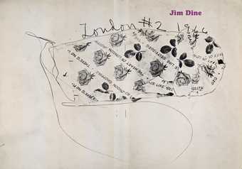 Cover of Jim Dine: London 1966, exhibition catalogue, Robert Fraser Gallery, London 1966