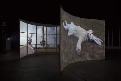 Joan Jonas (b.1936) Double Lunar Rabbits 2012 Photo by Agostino Osio © 2017 Joan Jonas : Artists Rights Society (ARS), New York : DACS, London.