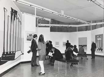 Installation view of the exhibition Roy Lichtenstein, Tate Gallery, London, 1968