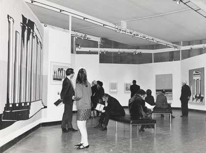 Installation view of the exhibition Roy Lichtenstein, Tate Gallery, London, 1968