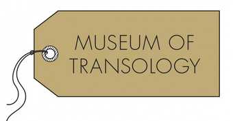 Logo: Museum of Transology written on a brown swing tag