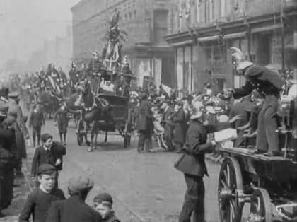Sagar Mitchell and James Kenyon Bootle May Day Demonstration and Crowning of the May Queen 1903 (film still)