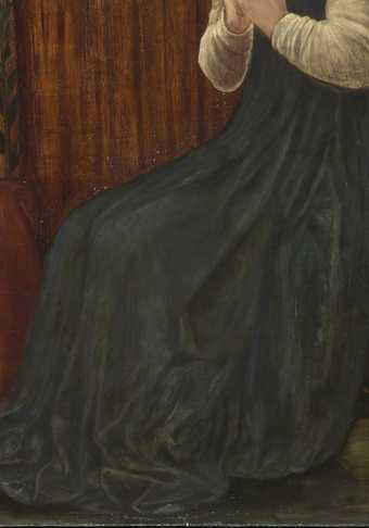 Fig.41 Detail of the Virgin’s robe on the right canvas of the first version of Edward Burne-Jones’s The Annunciation and the Adoration of the Magi 1861 © Tate